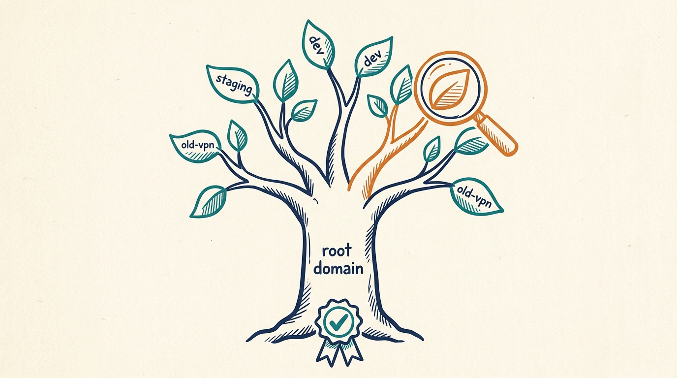 Subdomain Tree and Certificate Transparency Structure
